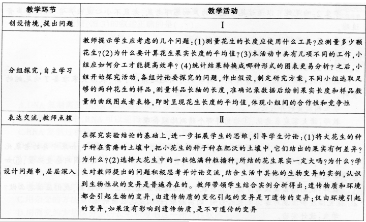 中学生物学科知识与教学能力,历年真题,2017年下半年教师资格证考试《生物学科知识与教学能力》（初级中学）真题