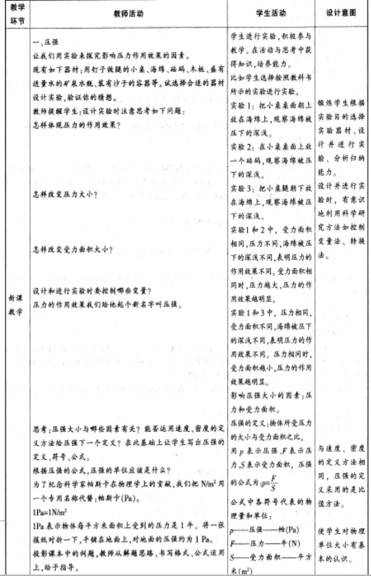 中学物理学科知识与教学能力,点睛提分卷,2021年教师资格证《物理学科知识与教学能力》（初级中学）点睛试卷3