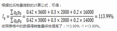 初级统计基础理论及相关知识,章节练习,统计学基础知识,统计指数