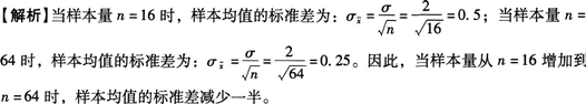 初级统计基础理论及相关知识,真题章节精选,统计学基础知识,参数估计