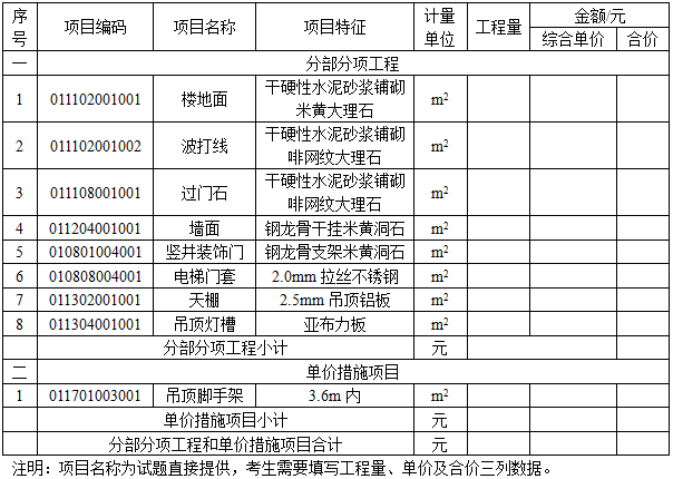 土建建设工程计量与计价实务,章节练习,基础复习,章节基础
