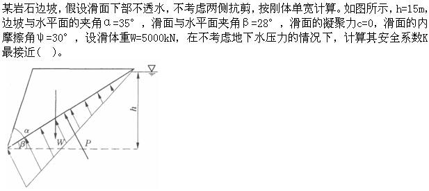 专业案例,章节练习,水利水电专业案例