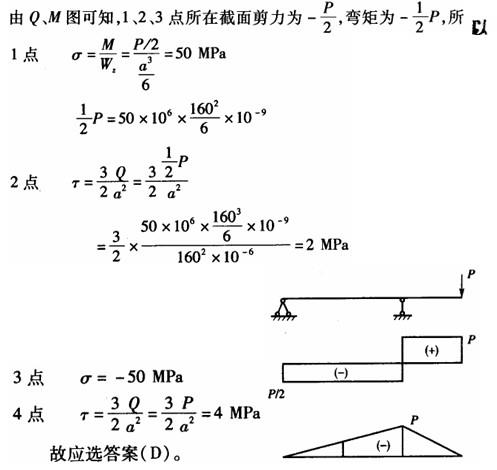 （暖通空调+动力）基础知识,章节练习,公用设备工程师工程科学基础,材料力学