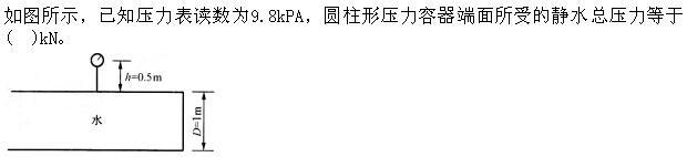 专业基础知识（给排水）,章节练习,水力学