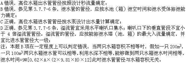 专业知识（给排水）,章节练习,基础复习,建筑给水排水工程