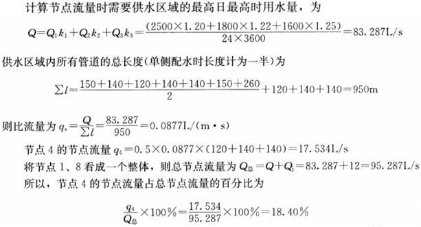 专业案例（给排水）,章节练习,给水工程案例