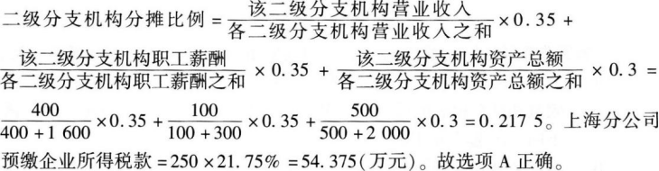 中级财政税收,点睛提分卷,2021年中级经济师考试《财政税收实务》点睛提分卷2