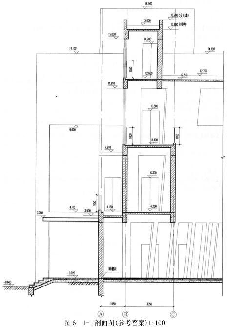 建筑技术设计作图题,章节练习,建筑技术设计综合练习