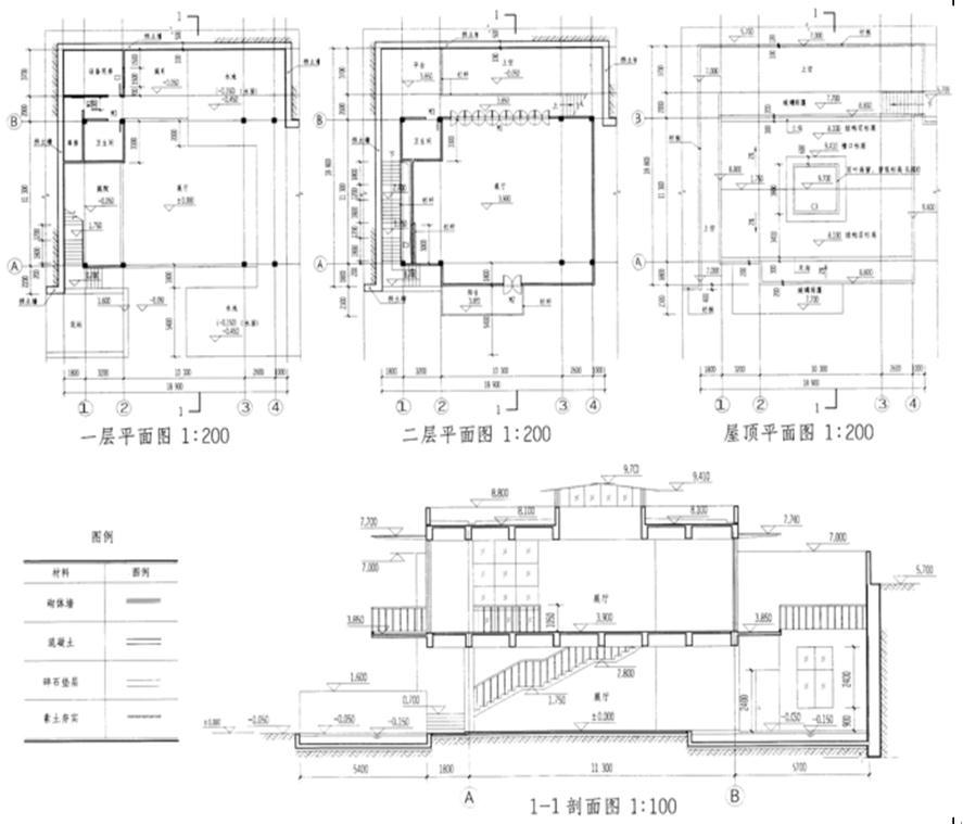 建筑技术设计作图题,章节练习,基础复习,精选试题