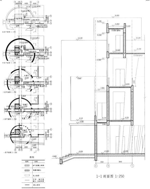 建筑技术设计作图题,章节练习,基础复习,精选试题