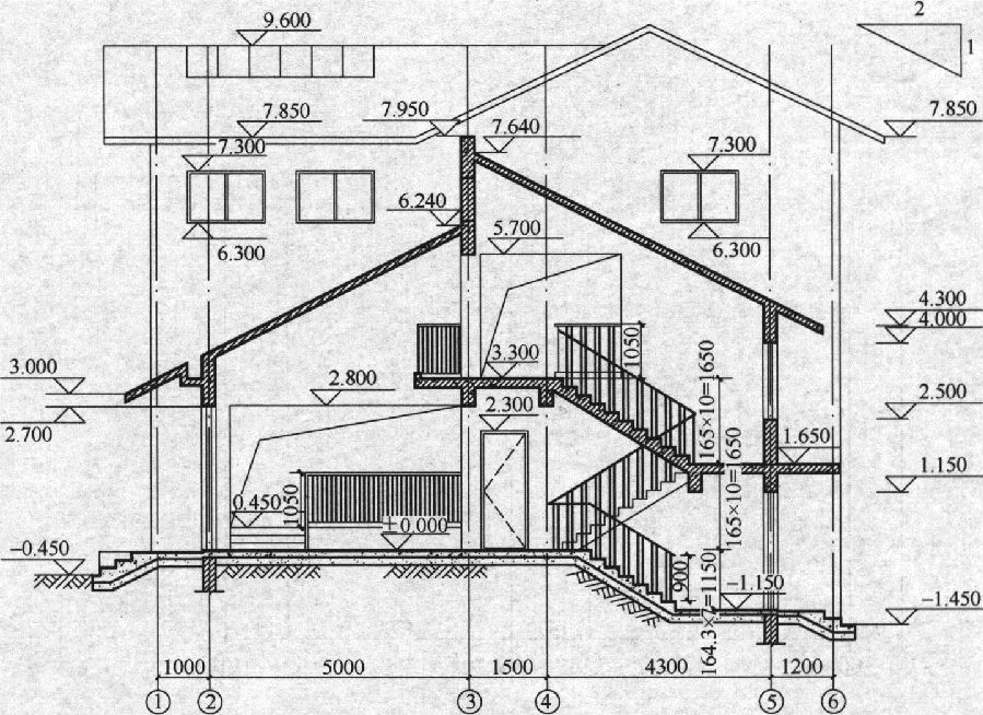 建筑技术设计作图题,章节练习,建筑技术设计作图