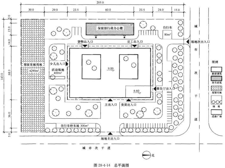 建筑方案设计作图题,章节练习,建筑方案设计模拟