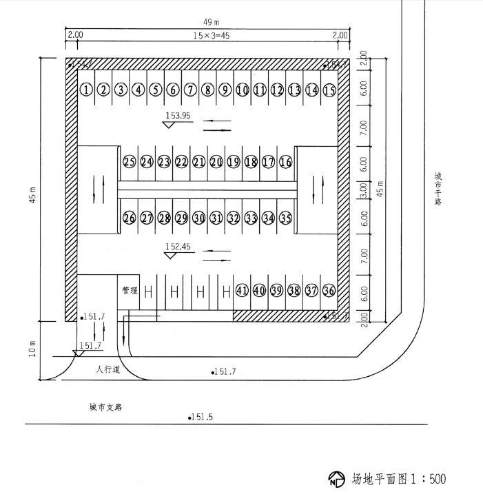 场地设计作图题,章节练习,基础复习,综合练习