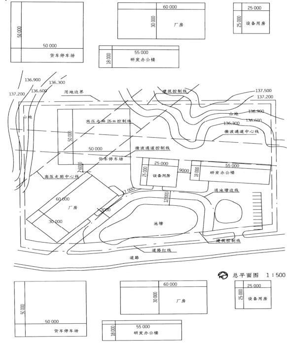 场地与建筑设计作图题,章节练习,基础复习,精选试题