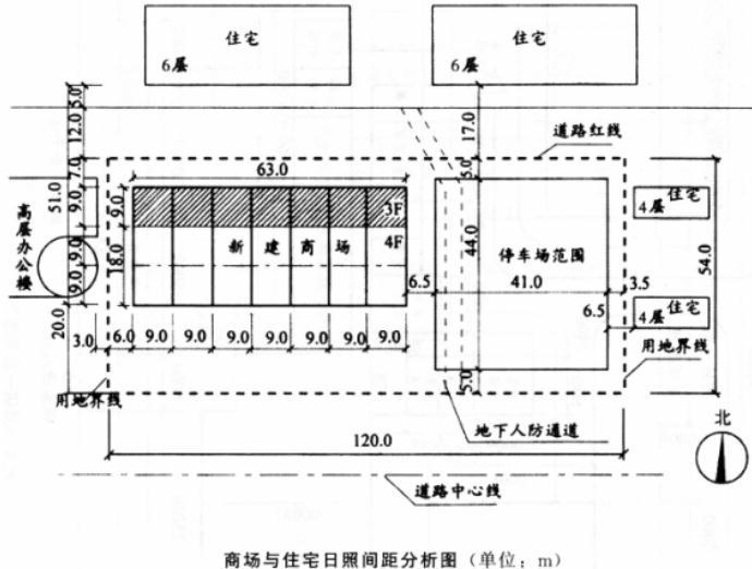 场地与建筑设计作图题,章节练习,场地与建筑