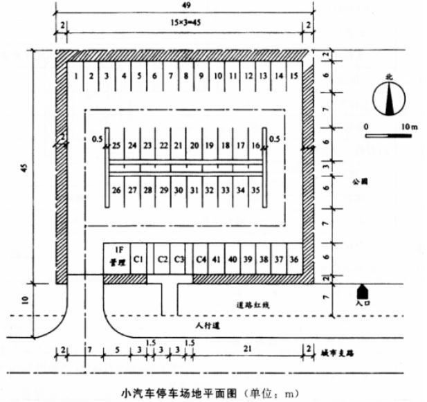 场地与建筑设计作图题,章节练习,场地与建筑