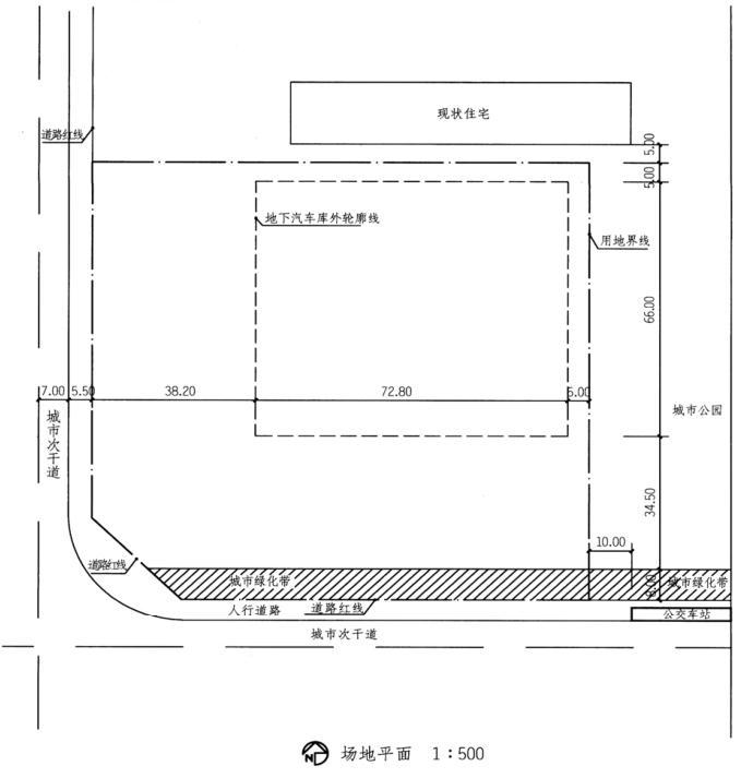 场地与建筑设计作图题,章节练习,基础复习,精选试题