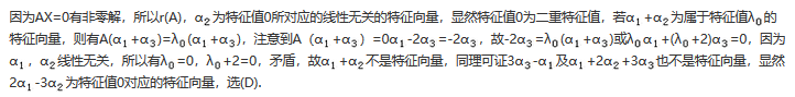 军队文职数学3,真题专项训练,线性代数部分