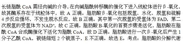 军队文职医学类基础综合,真题专项训练,生物化学与分子生物学