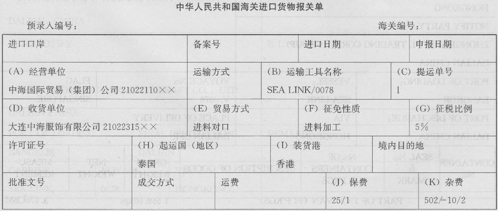 报关员业务水平考试,考前冲刺,《报关员资格考试》考前冲刺3