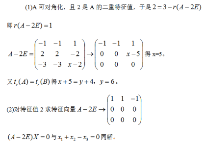 数学一,章节练习,线性代数2