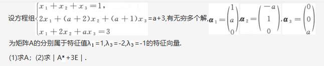 数学三,章节练习,线性代数部分