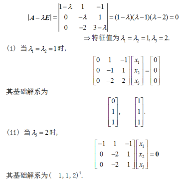 数学三,章节练习,基础复习,线性代数2