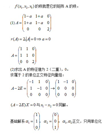 数学三,章节练习,基础复习,线性代数2