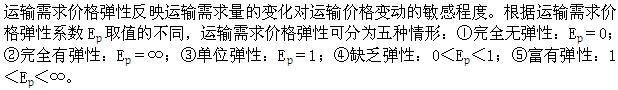 高级运输经济,章节练习,运输需求及运量预测